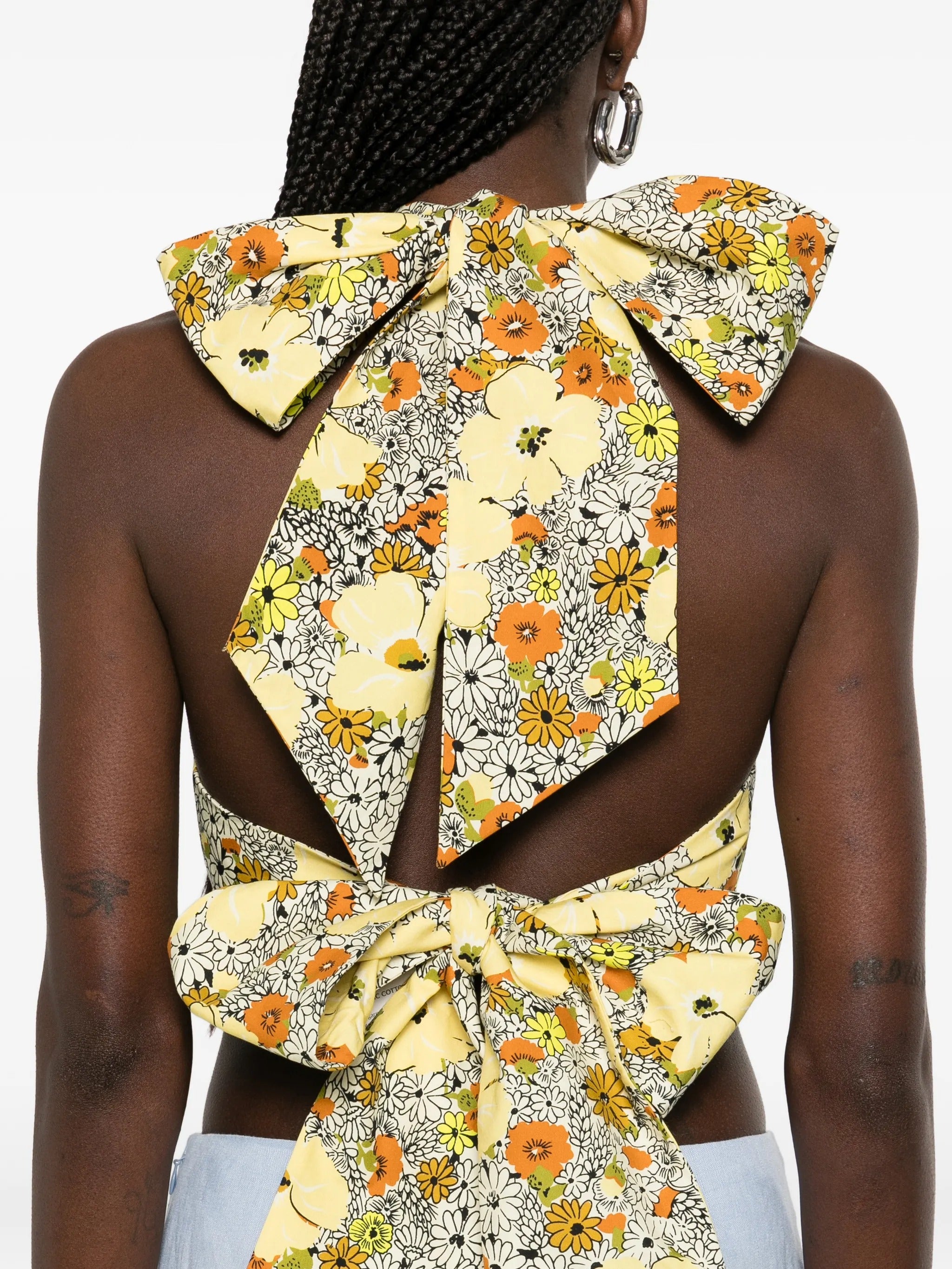 ORANGE BLOSSOM HALTER NECK TOP