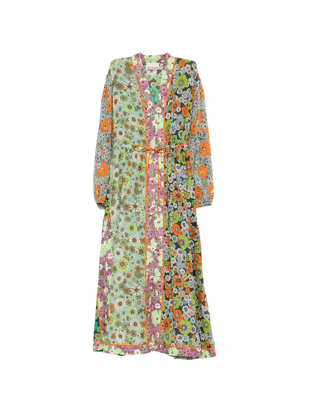 ORANGE BLOSSOM SPLICED DRESS