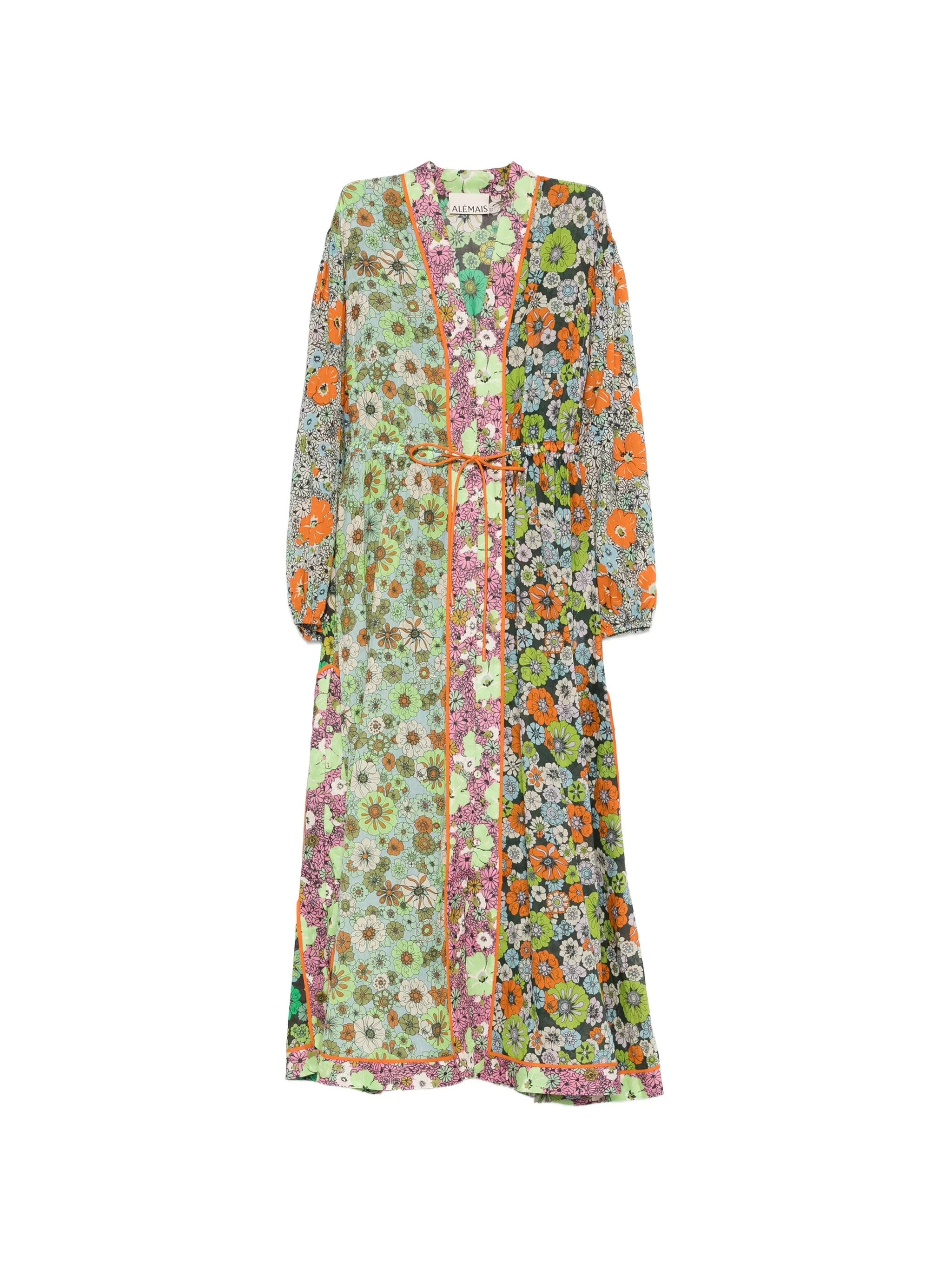 ORANGE BLOSSOM SPLICED DRESS