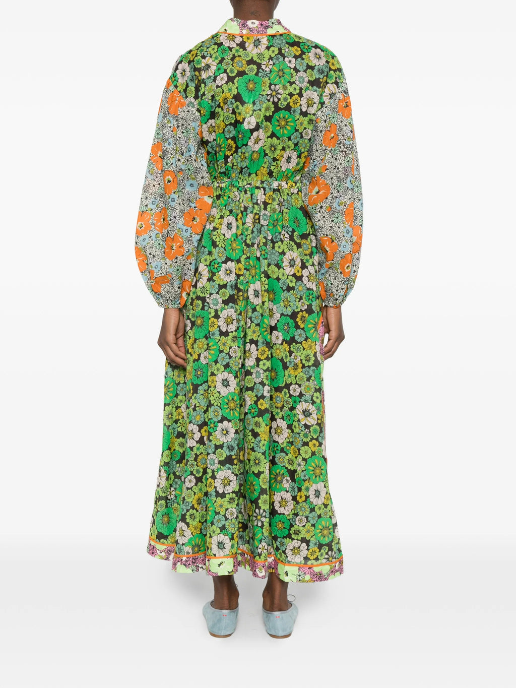 ORANGE BLOSSOM SPLICED DRESS