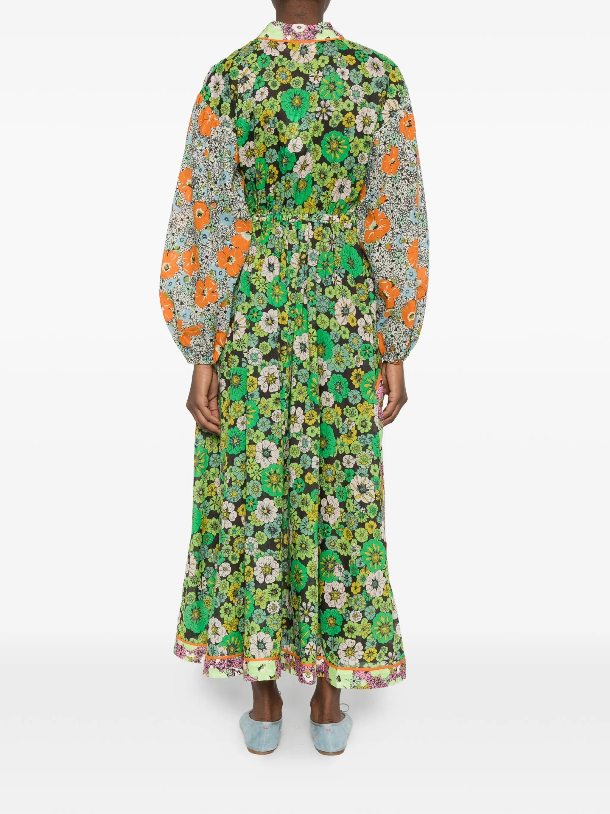 ORANGE BLOSSOM SPLICED DRESS