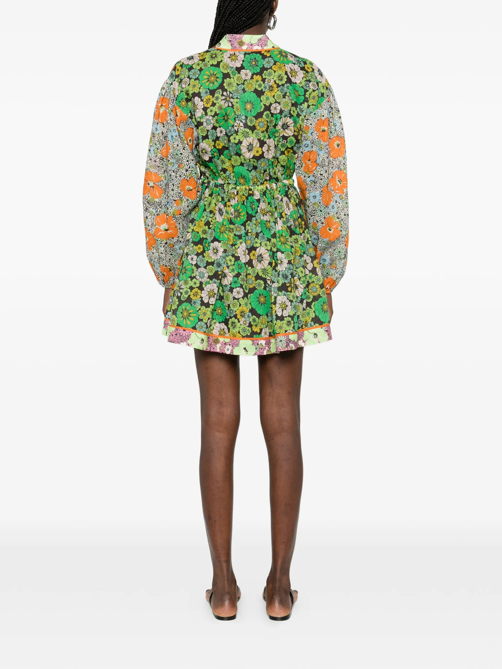 ORANGE BLOSSOM SPLICED MINI DRESS