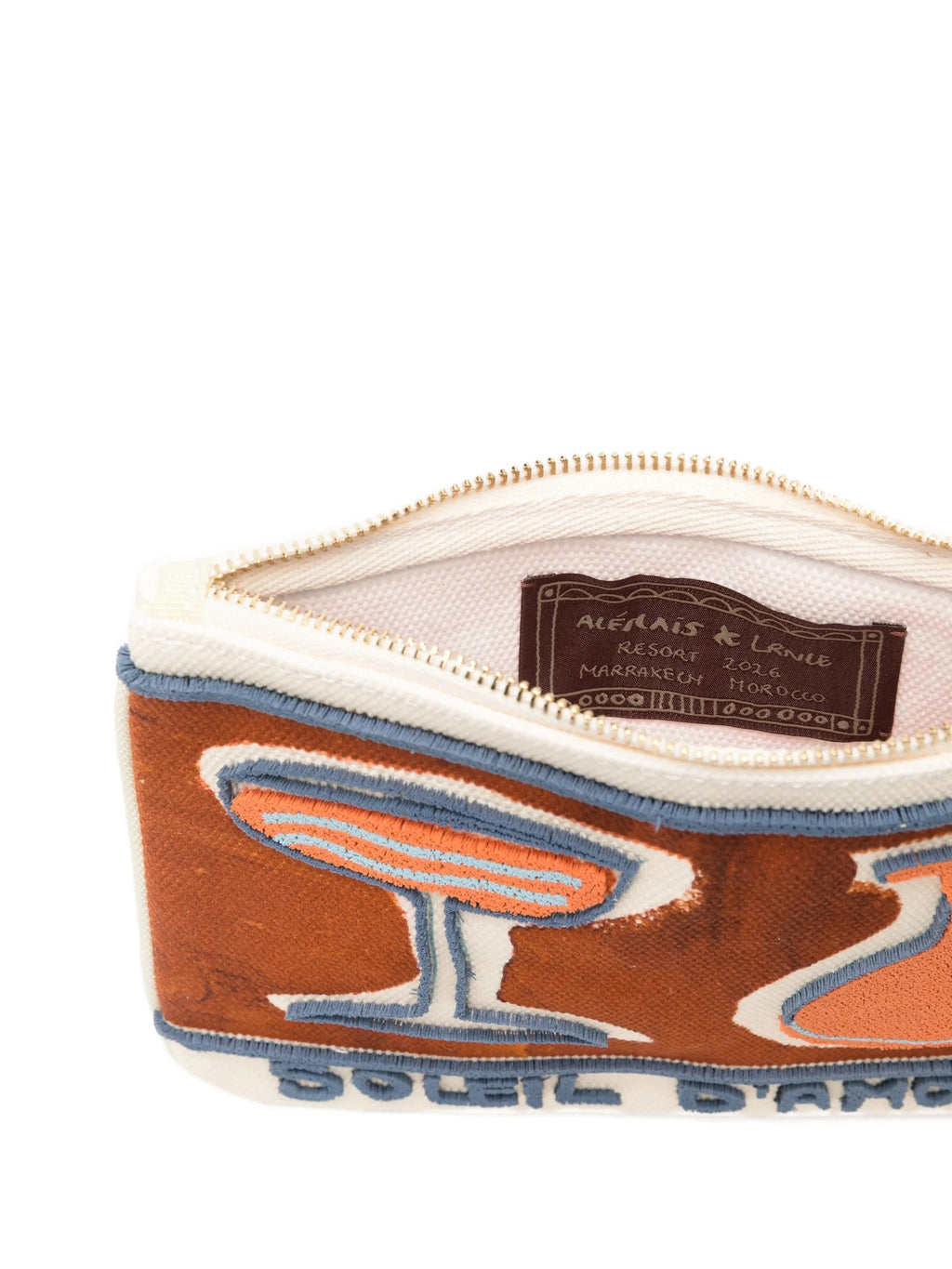 SOLEIL D`AMOUR PATCH ZIP POUCH
