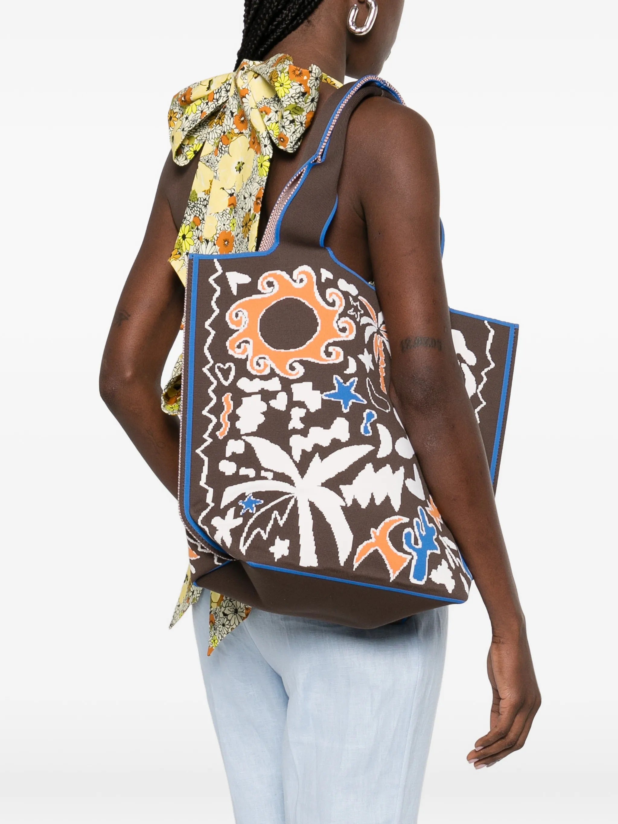 MAROC JACQUARD SHOPPER TOTE