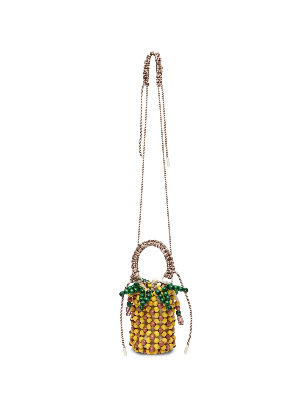 WOOD BEAD PINEAPPLE MINI BAG