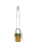 WOOD BEAD PINEAPPLE MINI BAG