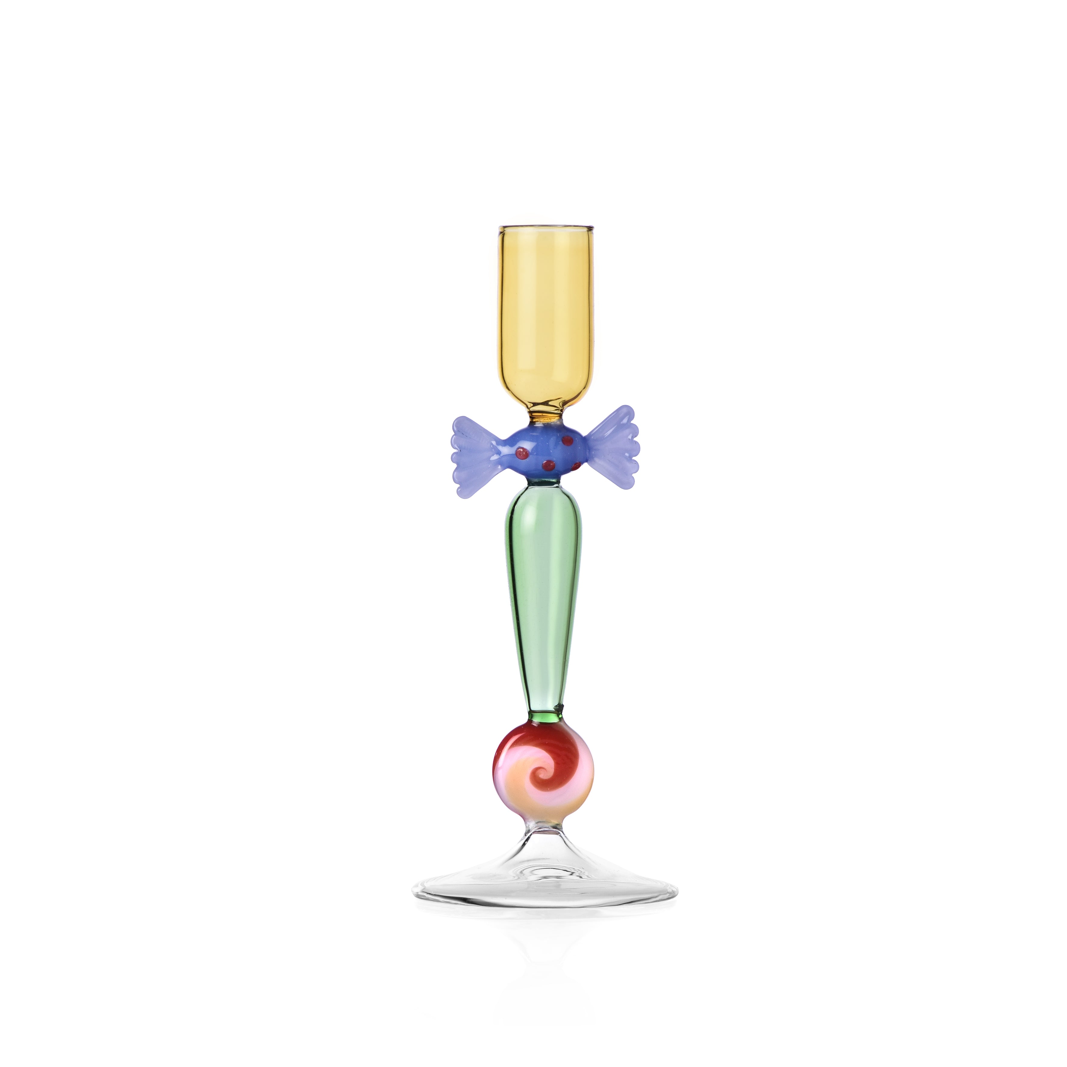 SCHIACCIANOCI Candleholder blue candy