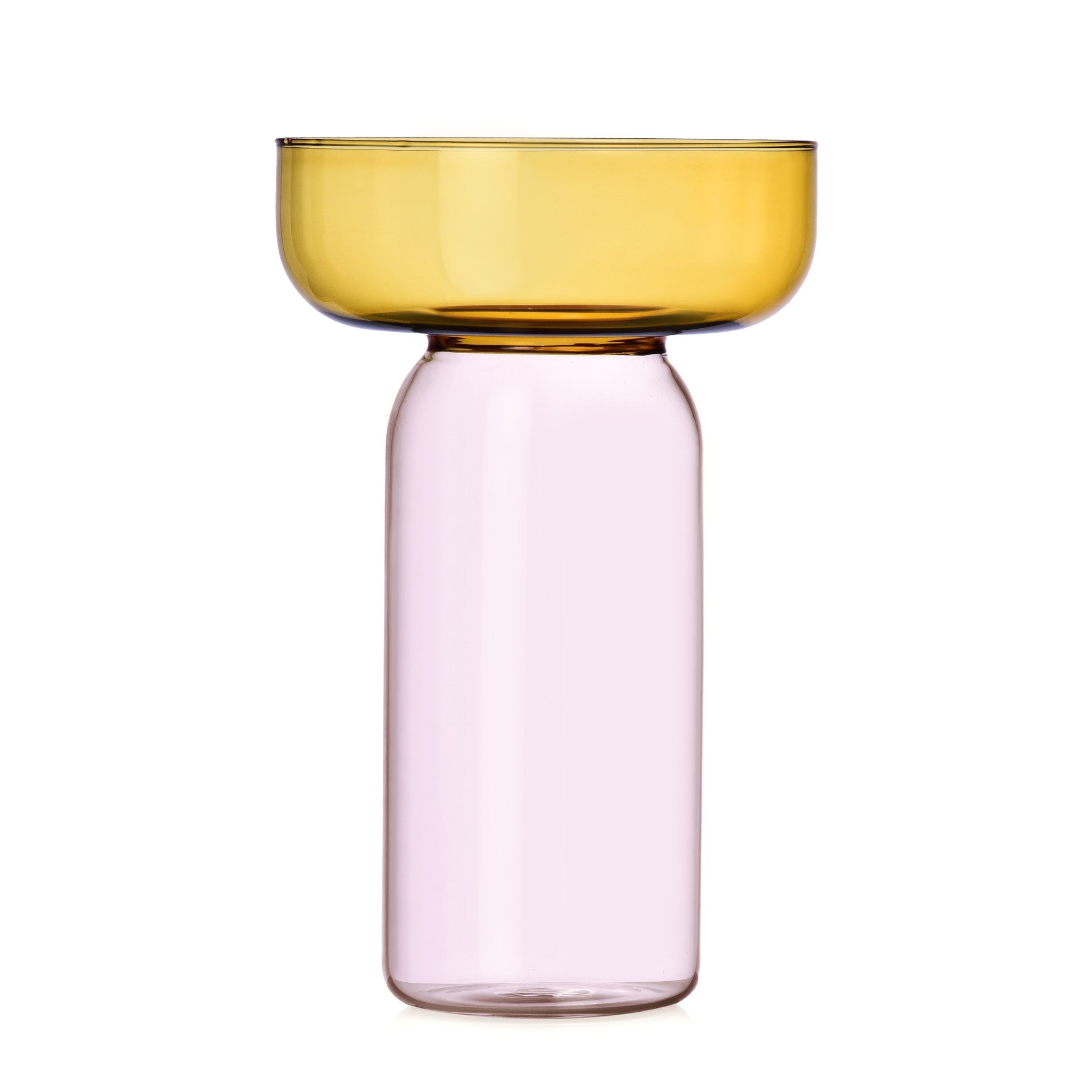 AURA Cylinder vase amber-pink