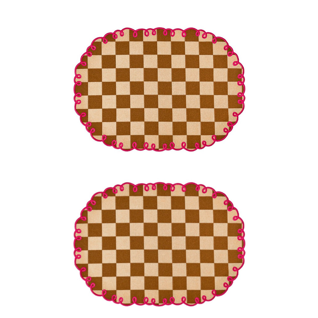 SET 2 TOV 48X35 BEIGE/MARRO BOR FUCSIA