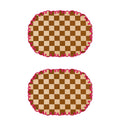 SET 2 TOV 48X35 BEIGE/MARRO BOR FUCSIA