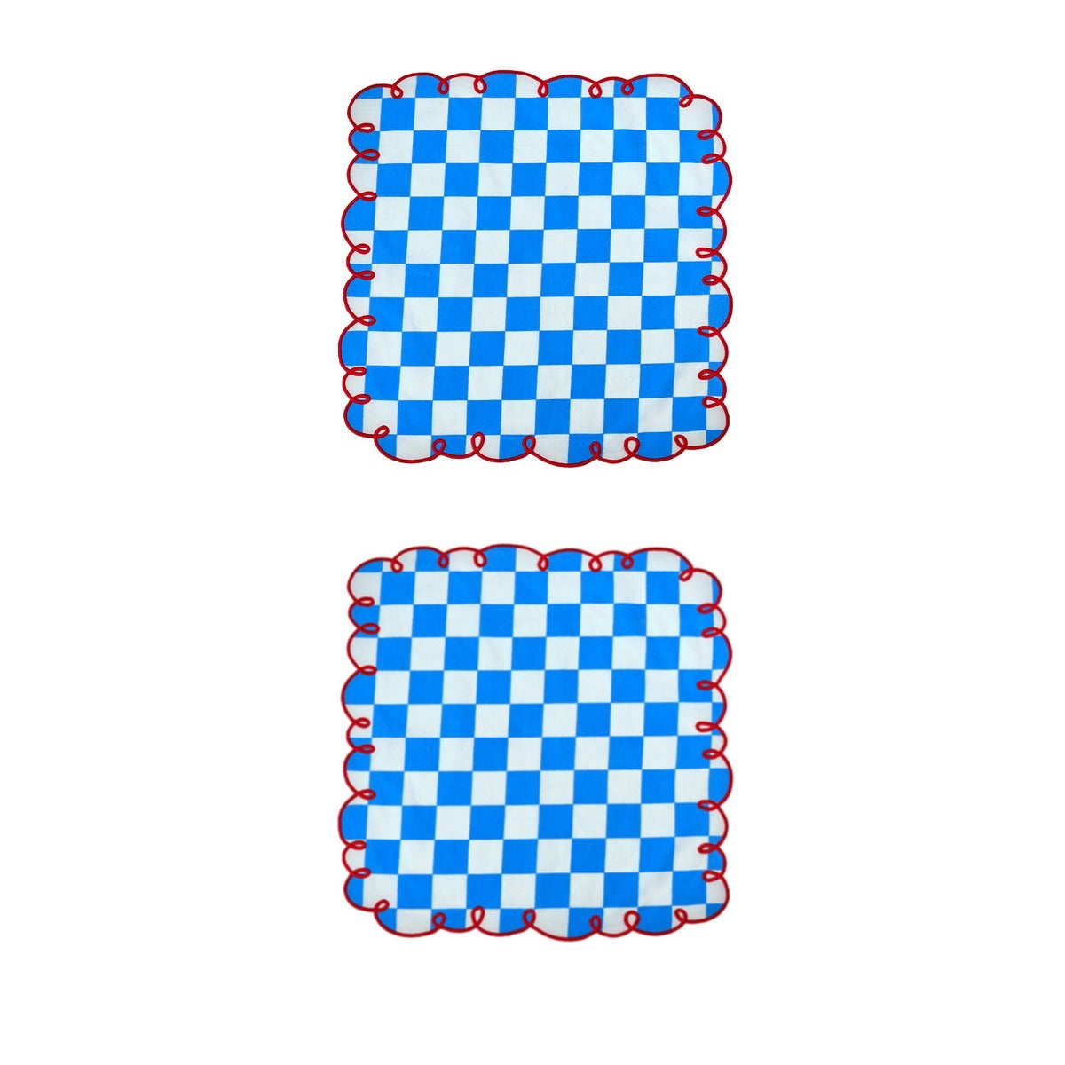 SET 2 TOV.LI 45X45 AZZURRO/BLU BOR ROSSO