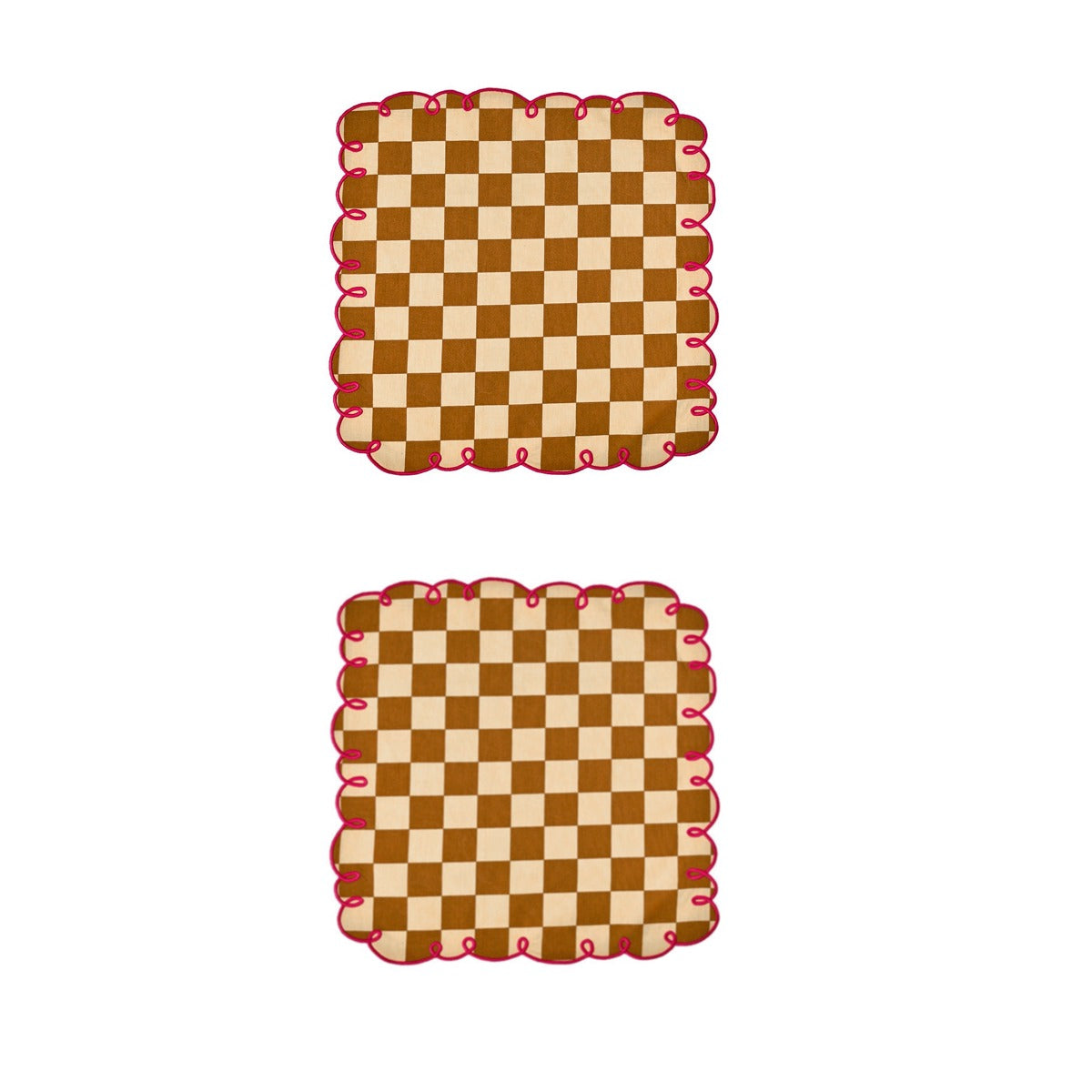 SET 2 TOV.LI 45X45 BEIGE/MARRO BOR FUCSI