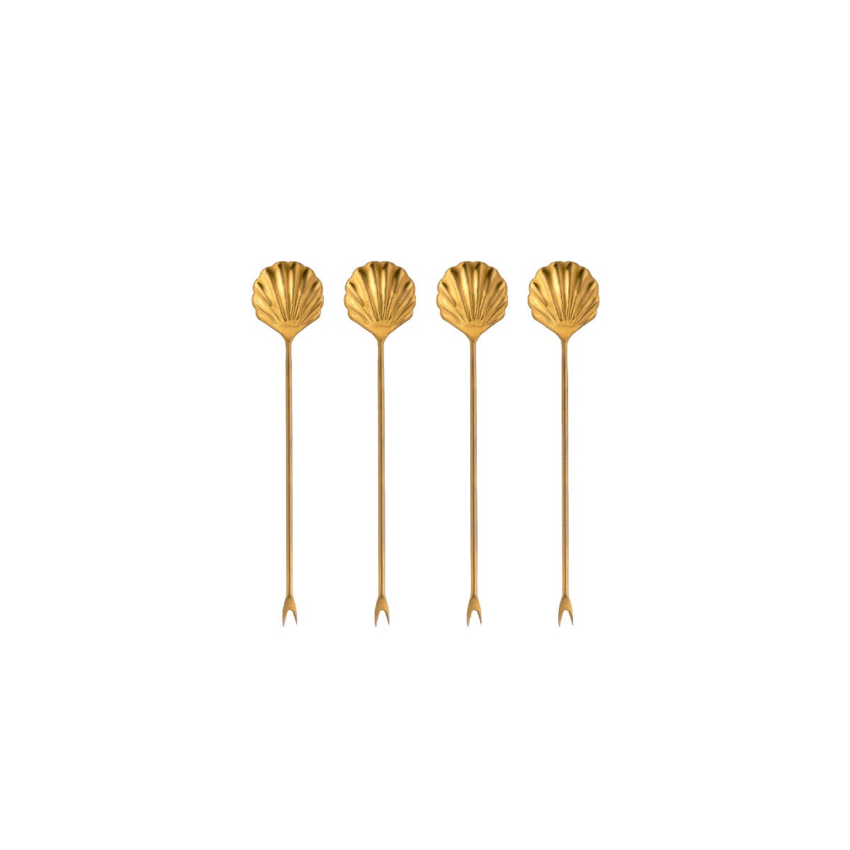 SET 4 FORC APERITIVO 10 cm ORO