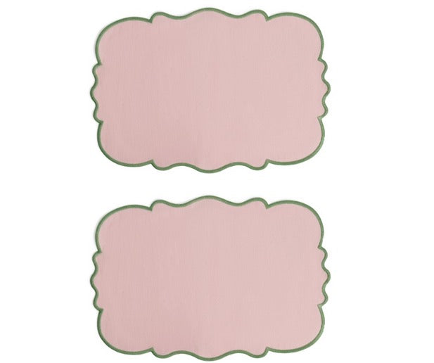 SET 2 TOV.TE ROSA 33X48 BORDO VERDE