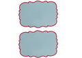 SET 2 TOV.TE AZZURRO 33X48 BORDO ROSSO
