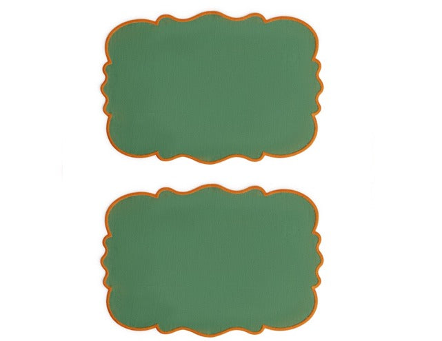 SET 2 TOV.TE VERDE 33X48 BORDO ARANCIO