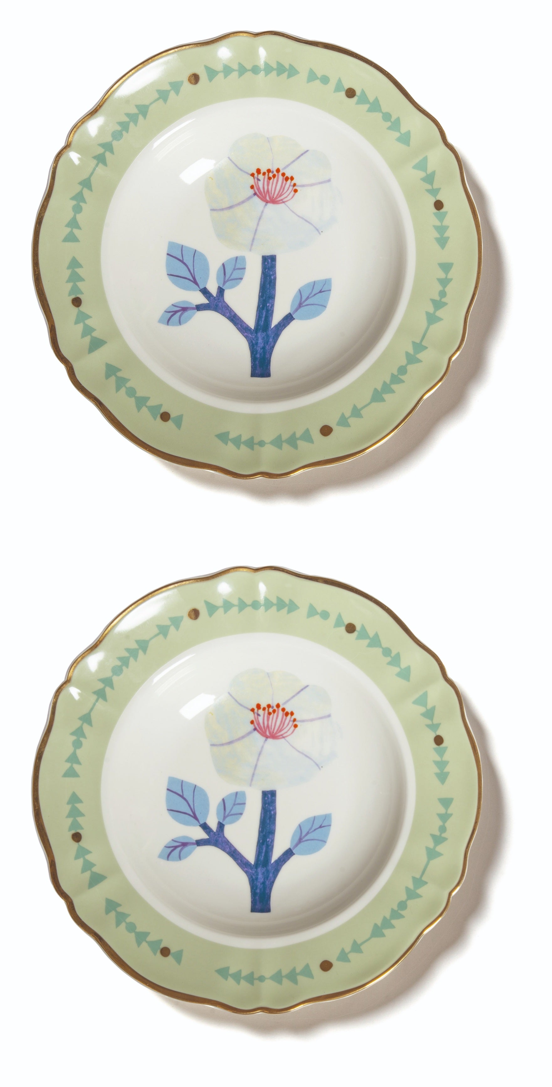 Set 2 pz. - PIATTO FONDO CM.23 IBISCO