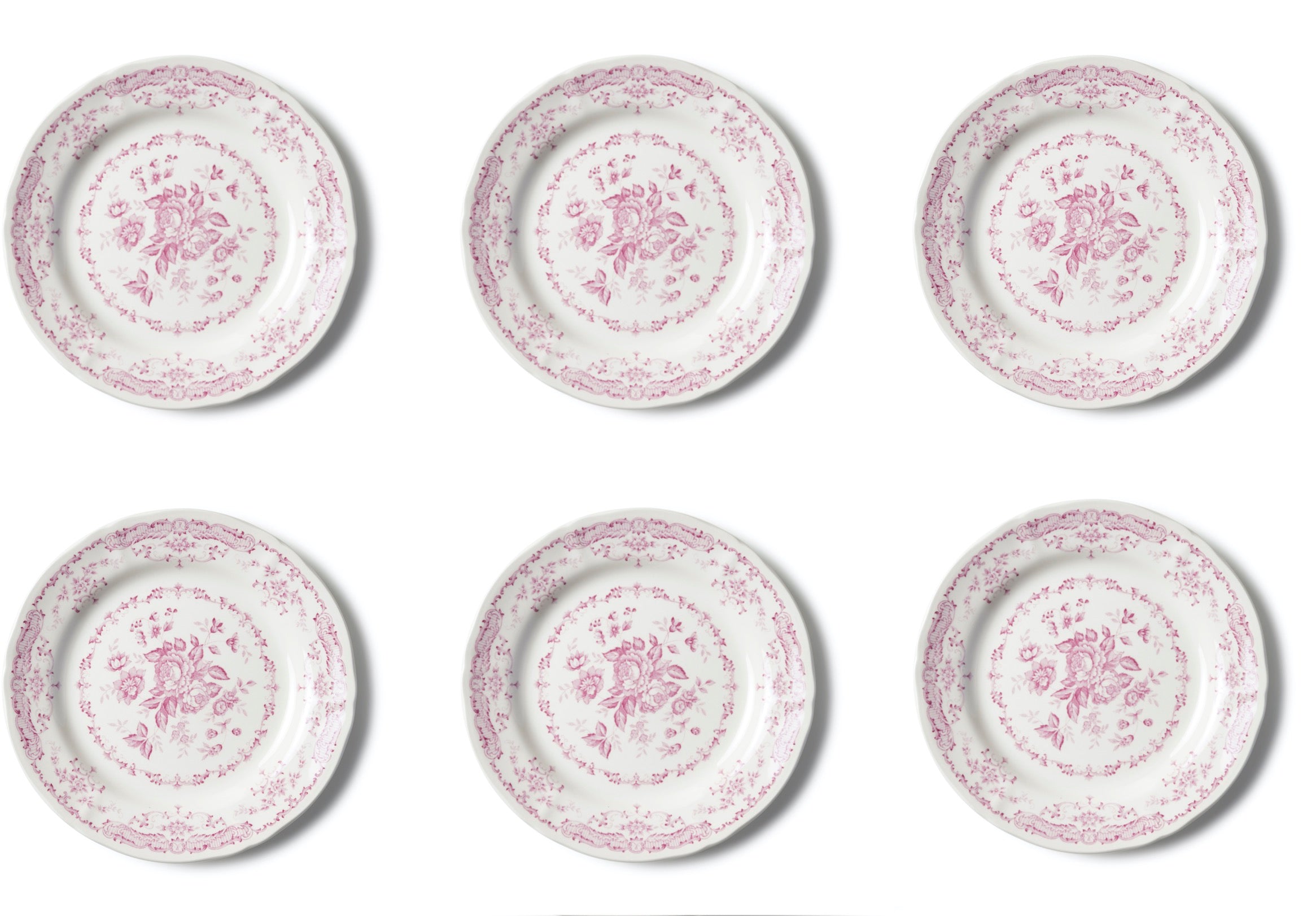 Set 6 pz. - PIATTO PIANO CM.26 ROSE PINK