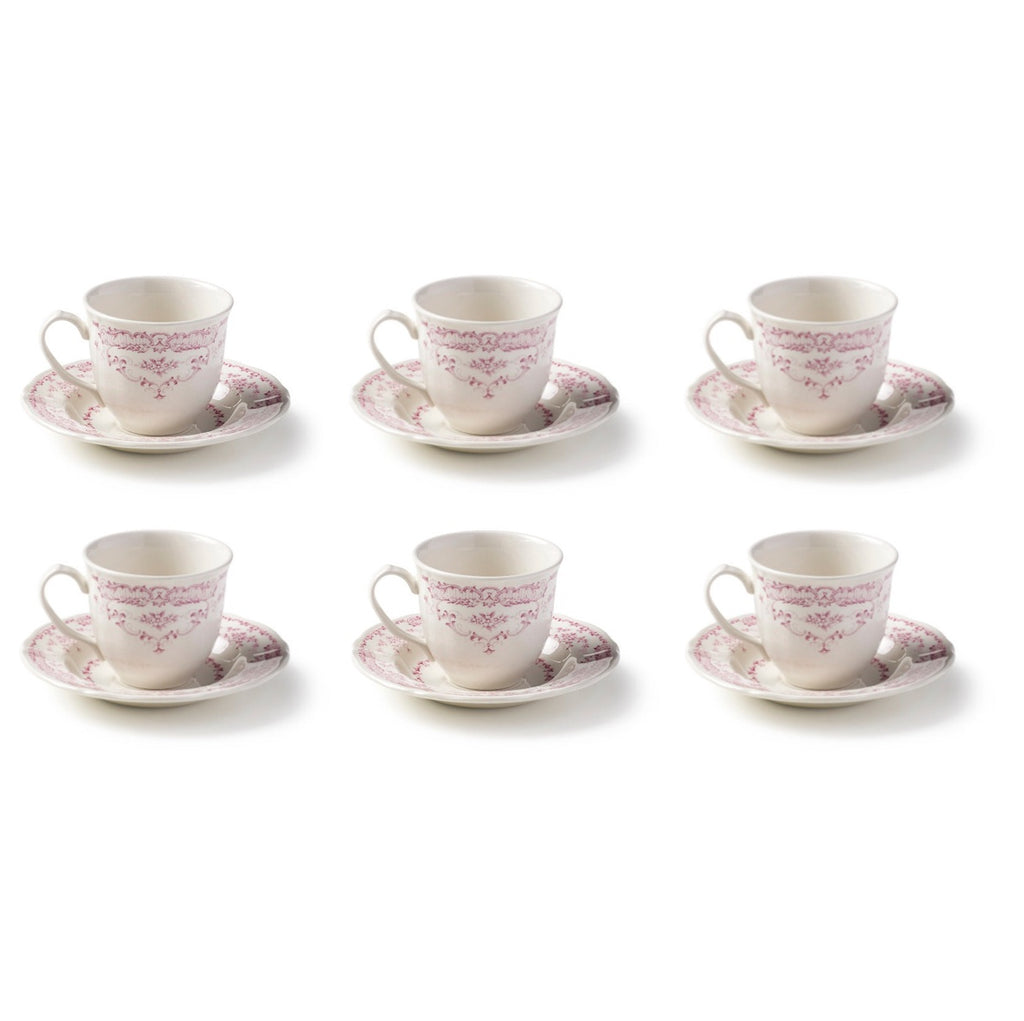 Set 6 pz. - TAZZA THE` C/P ROSE PINK