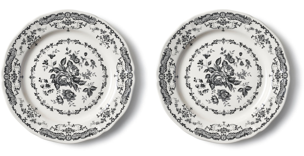 Set 2 pz. - VASSOIO TONDO CM.30,9 ROSE BLACK