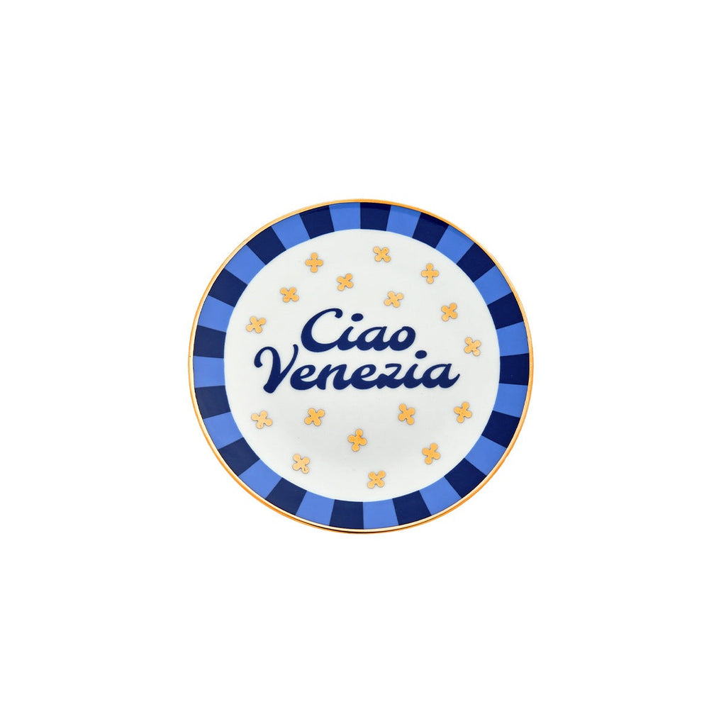 SET 4 PZ. - PIATTINO 15 CM - CIAO VENEZIA, ROMA, FIRENZE, NAPOLI