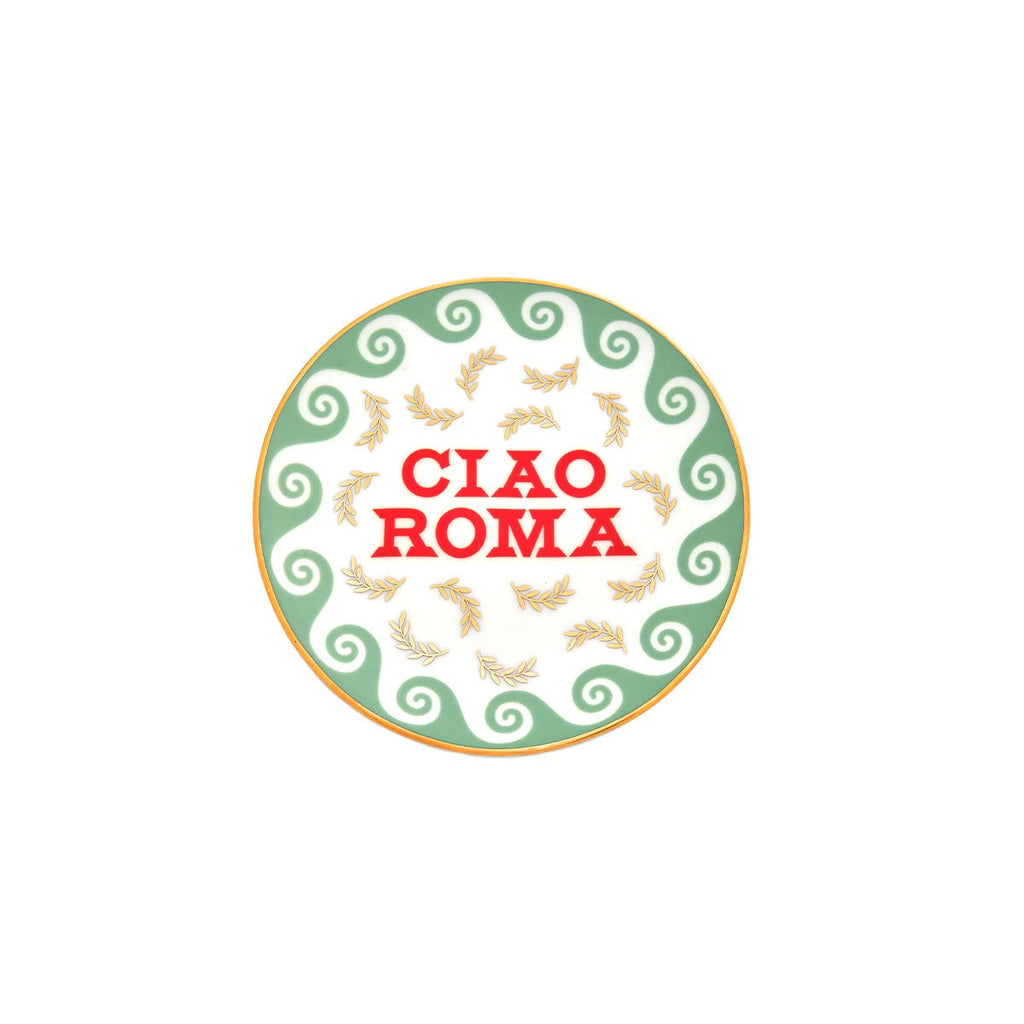 SET 4 PZ. - PIATTINO 15 CM - CIAO VENEZIA, ROMA, FIRENZE, NAPOLI
