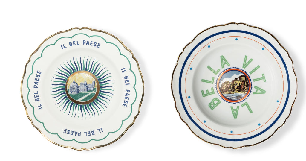 SET 2 PZ. - PIATTO FONDO CM.23 - MIRACOLI, MARE