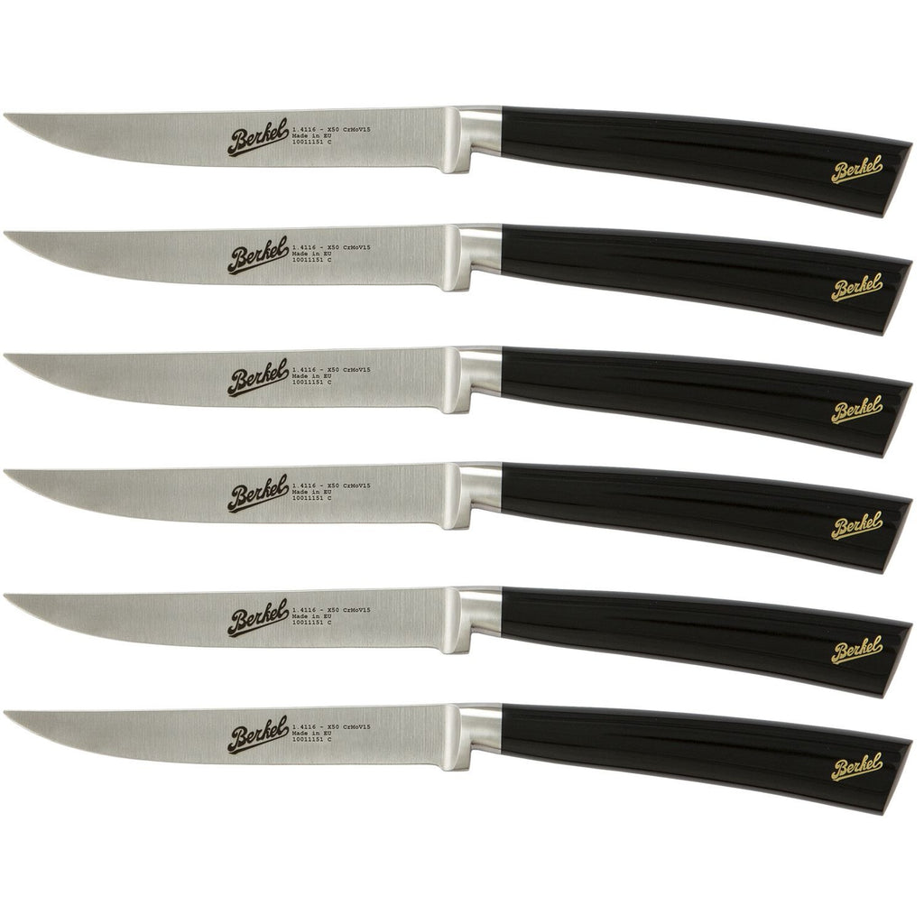 Elegance Glossy Black - Steak set 6 pcs.