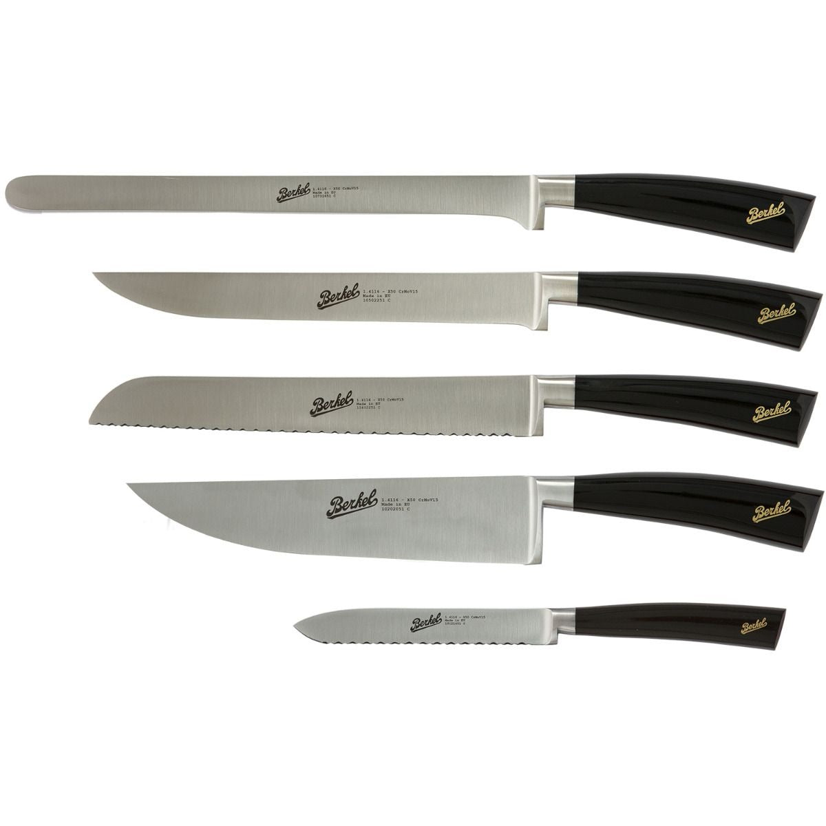 ELEGANCE CHEF SET OF 5 KNIVES BLACK