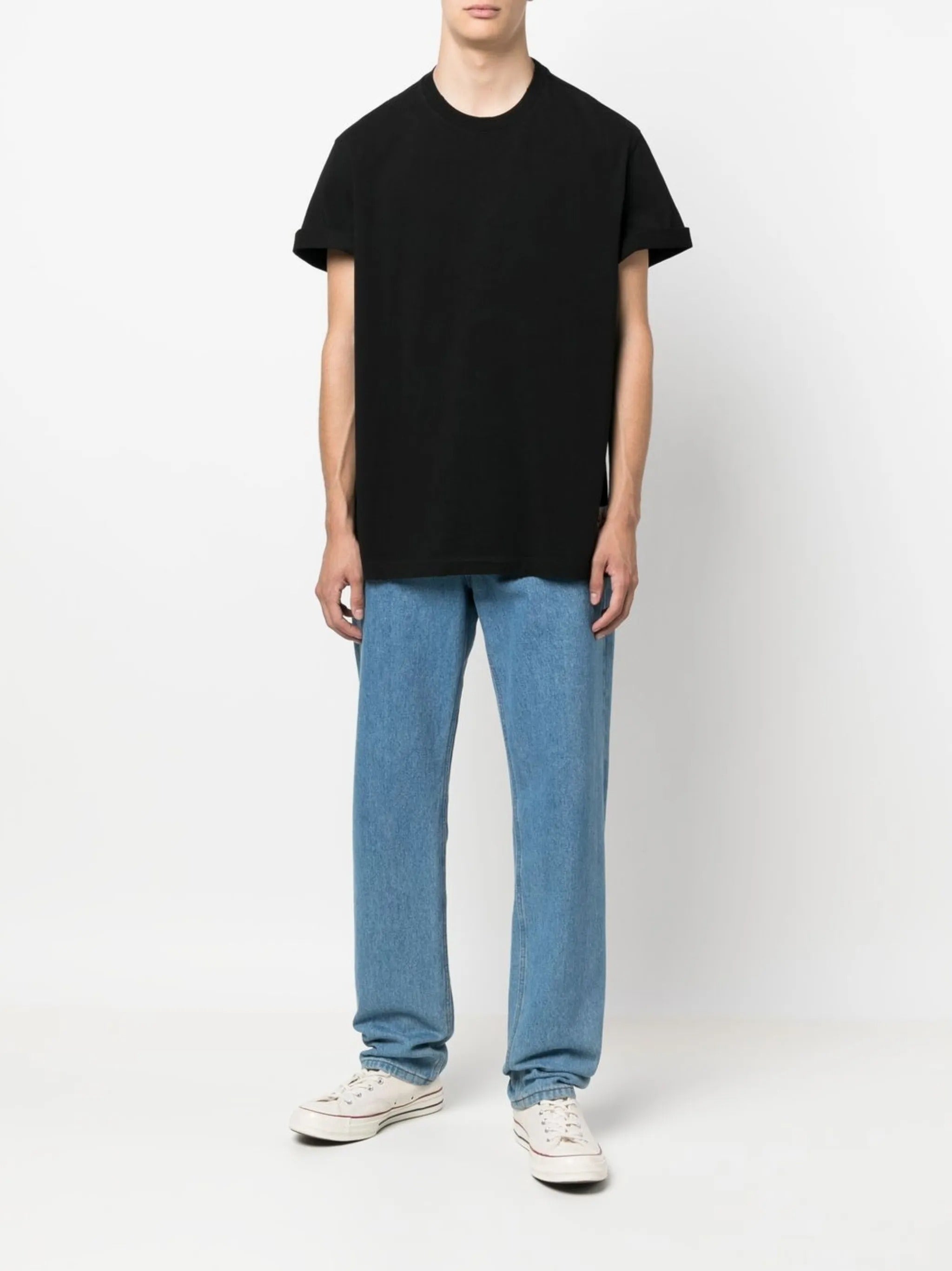GOLDEN M`S REGULAR T-SHIRT DISTRESSED COTTON JERSEY