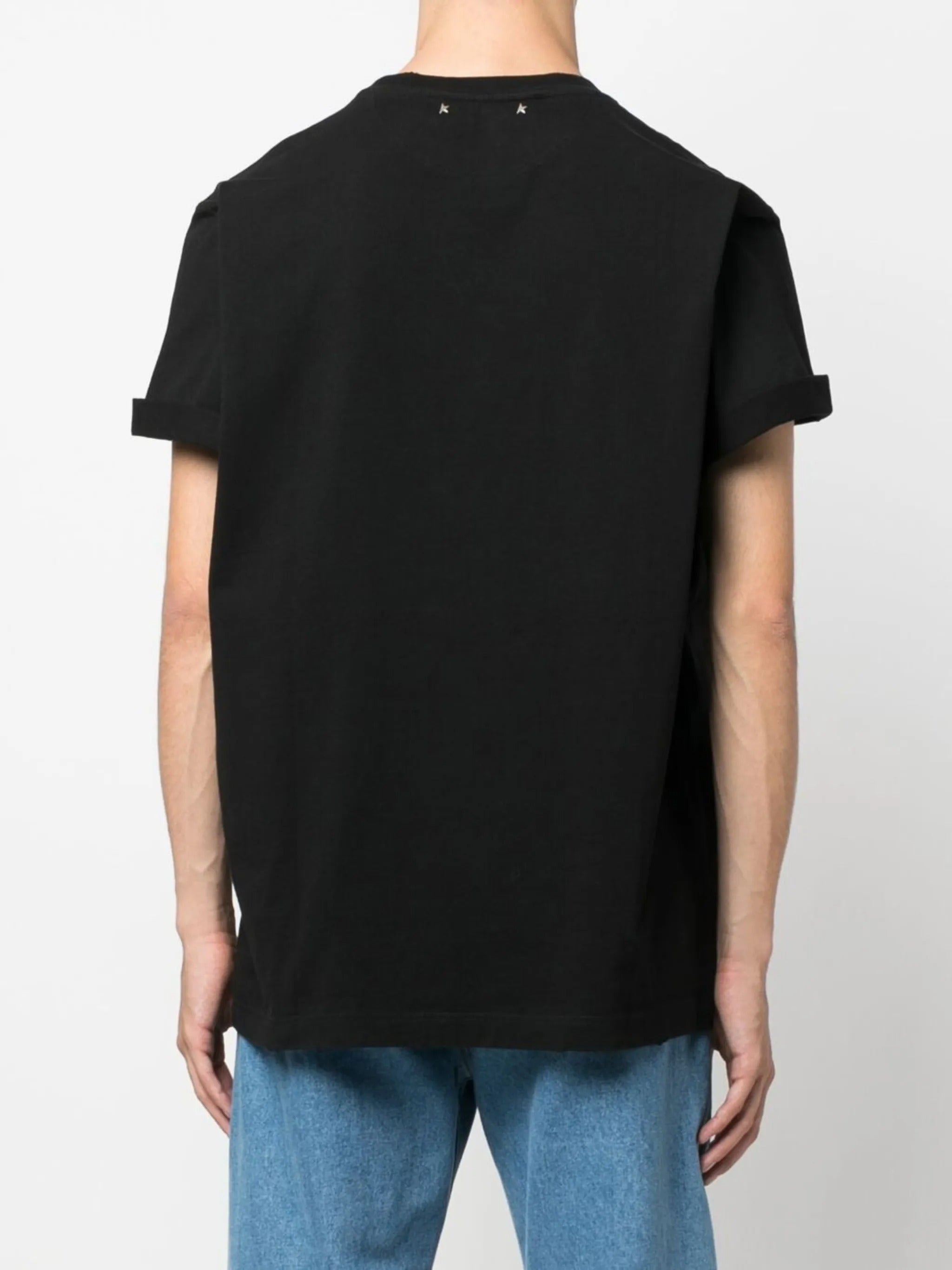 GOLDEN M`S REGULAR T-SHIRT DISTRESSED COTTON JERSEY