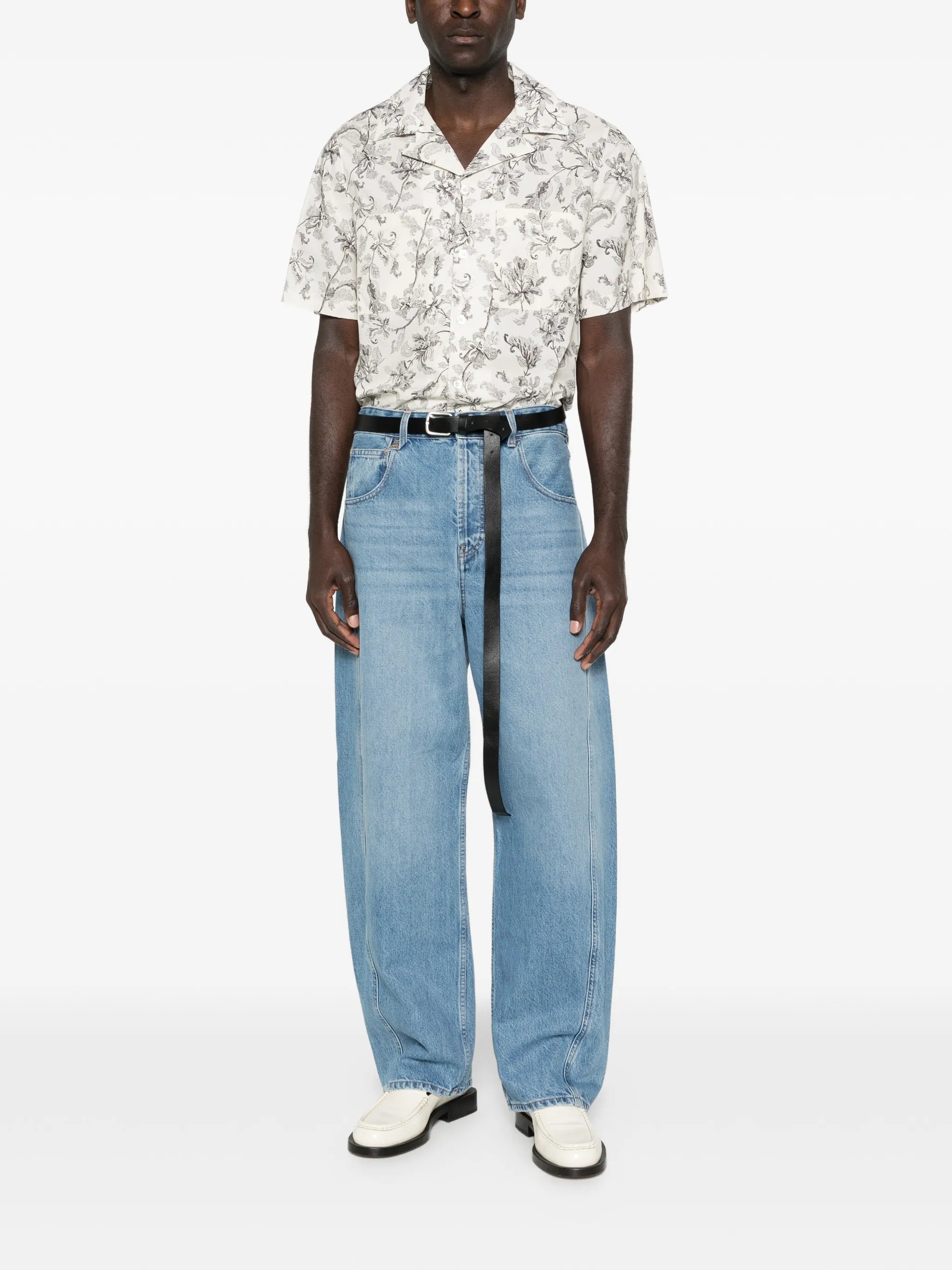 JOURNEY M`S SHORT SLEEVES BOXY SHIRT PASIFAE PRINTED COTTON