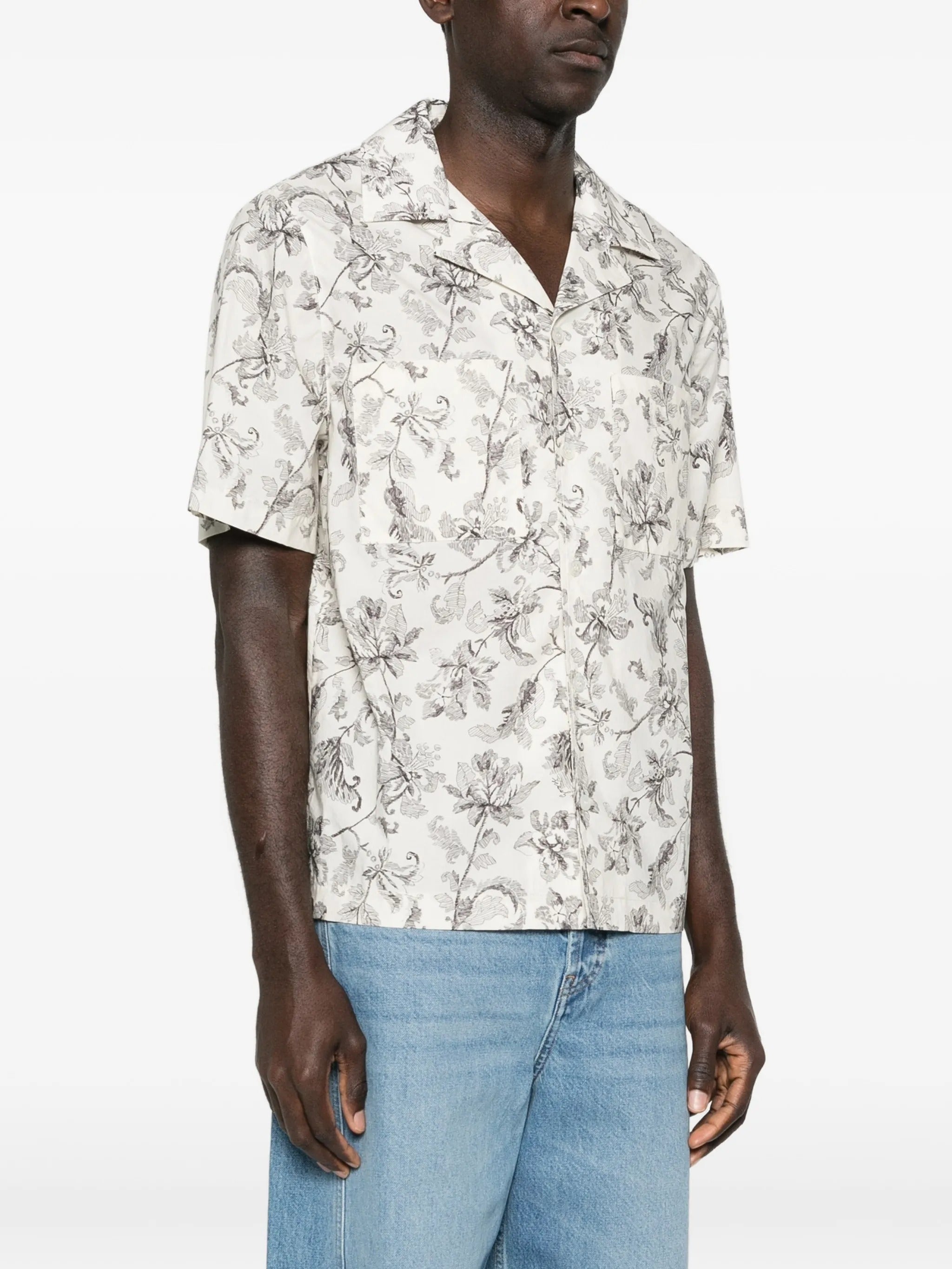 JOURNEY M`S SHORT SLEEVES BOXY SHIRT PASIFAE PRINTED COTTON
