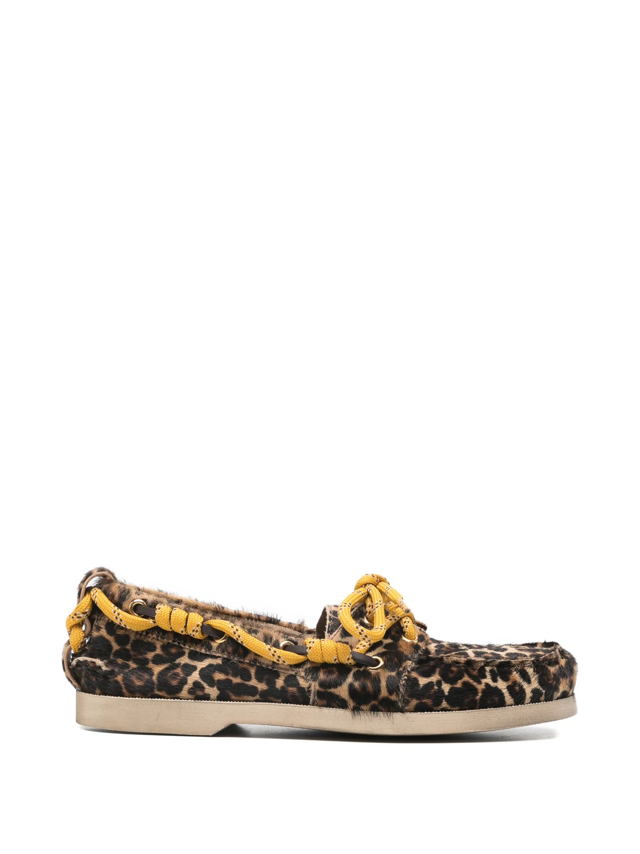 BOAT MOCASSIN HORSY LEOPARD UPPER WITH ACCESSORIES AND DECORATIVE LACES