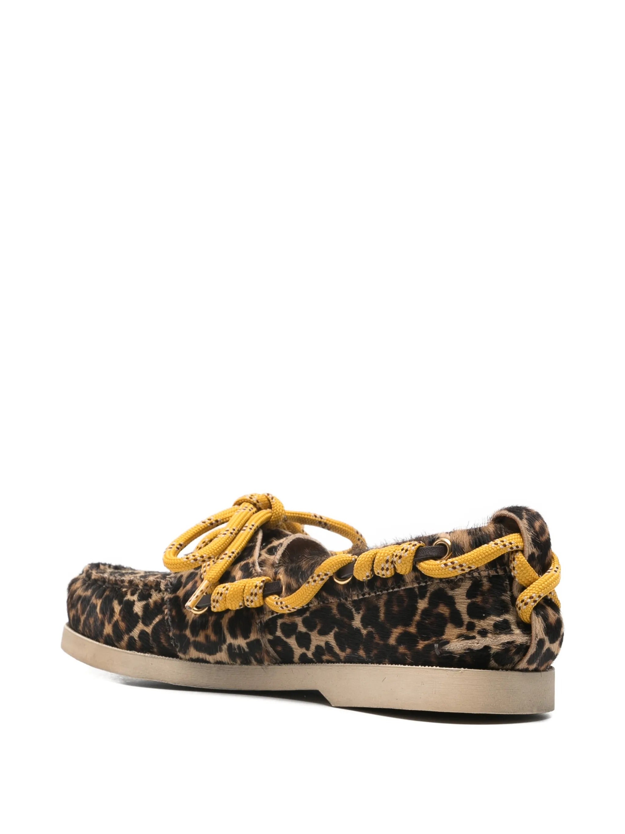 BOAT MOCASSIN HORSY LEOPARD UPPER WITH ACCESSORIES AND DECORATIVE LACES