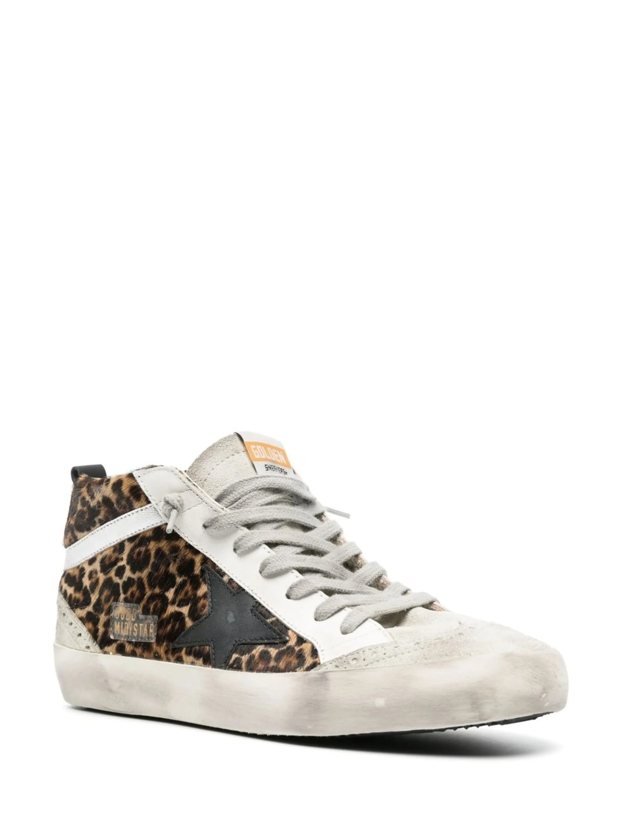 MID STAR HORSY UPPER SUEDE TOE AND SPUR LEATHER STAR AND HEEL LAMINATED WAVE