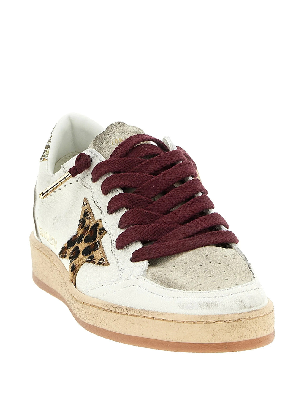 BALLSTAR NAPPA UPPER TOE AND SPUR SUEDE TONGUE HORSY STAR GLITTER HEEL
