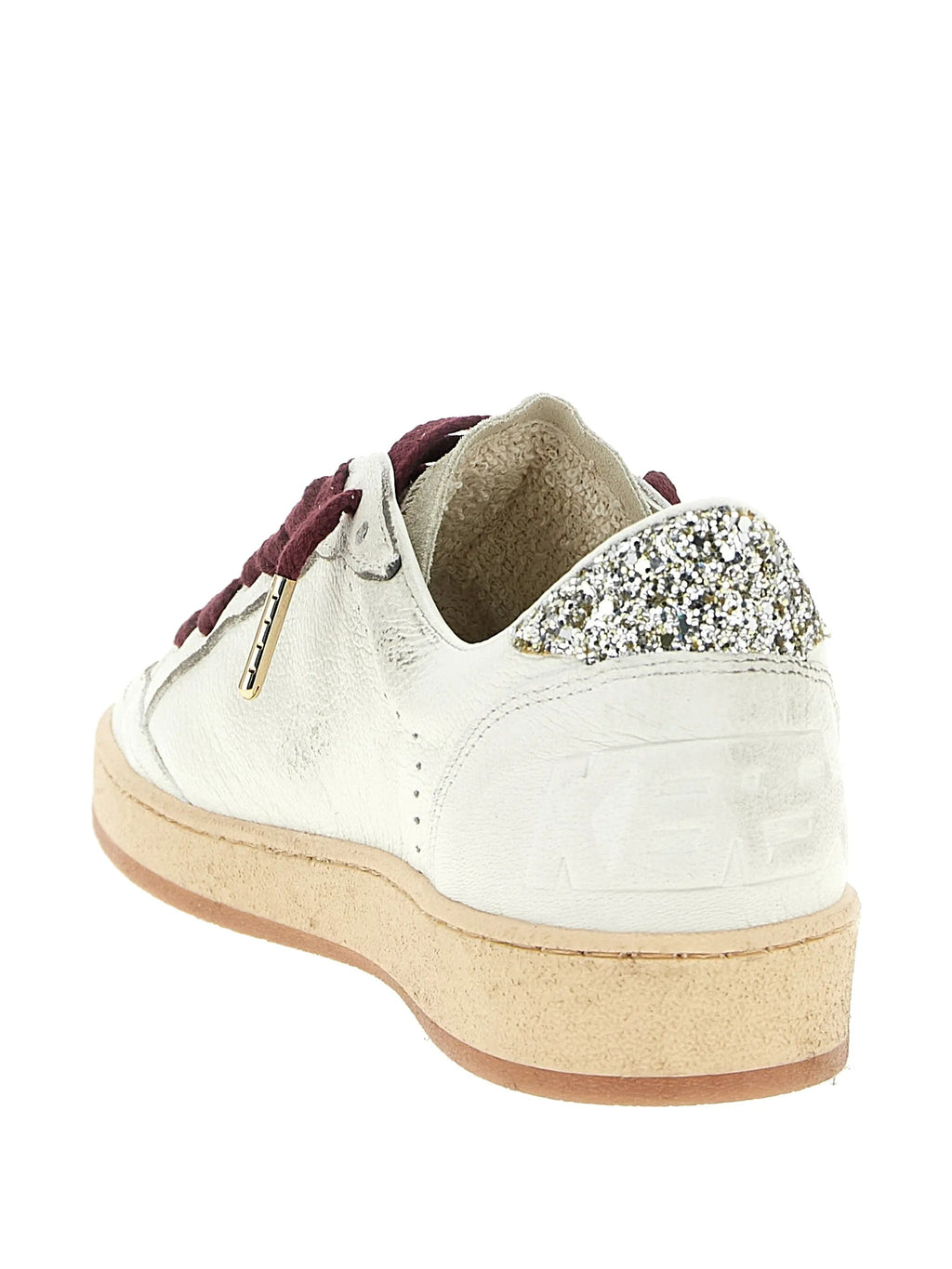 BALLSTAR NAPPA UPPER TOE AND SPUR SUEDE TONGUE HORSY STAR GLITTER HEEL