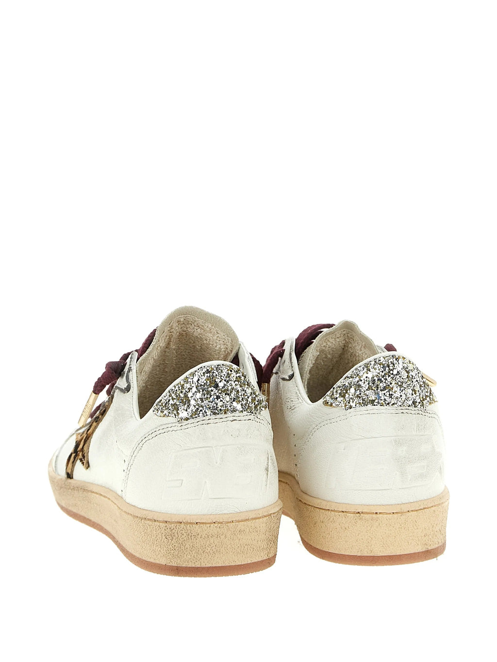 BALLSTAR NAPPA UPPER TOE AND SPUR SUEDE TONGUE HORSY STAR GLITTER HEEL