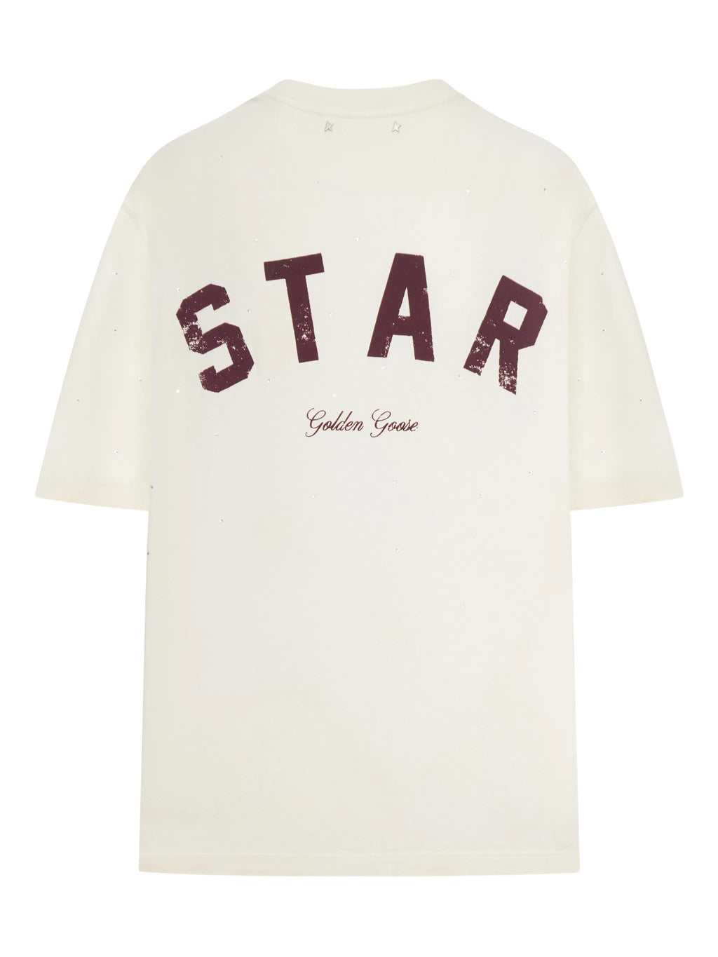 STAR/ UNISEX RELAXED FIT T-SHIRT/ COTTON JERSEY/ VINTAGE TREATMENT/ DEGRADE` HOTFIX/ STAR GOLDEN GOO