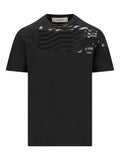 JOURNEY UNISEX T-SHIRT REGULAR DYED GAUZE COTTON JERSEY WITH FLAG PRINT