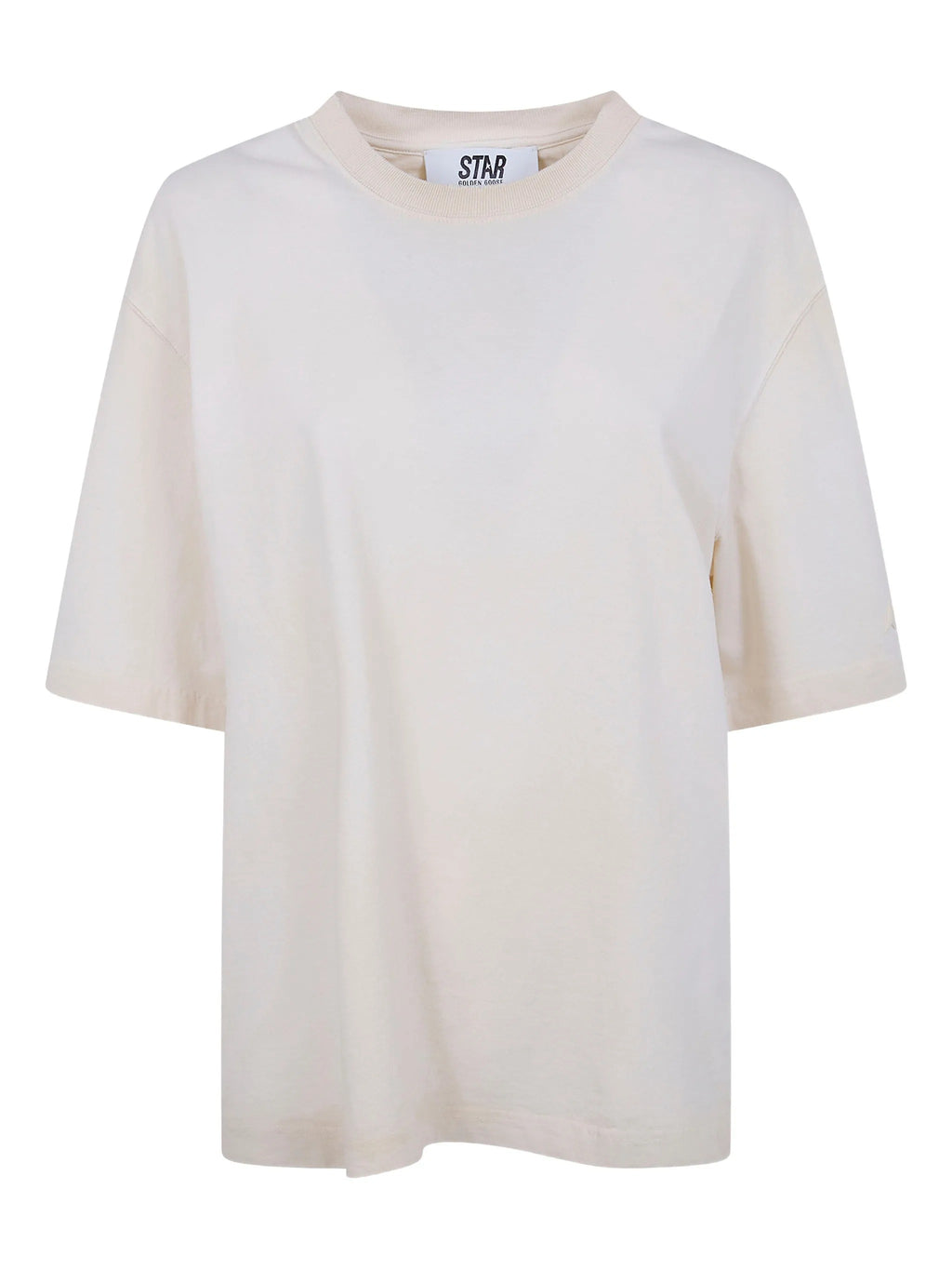 STAR/ UNISEX RELAXED FIT T-SHIRT/ COTTON JERSEY/ VINTAGE TREATMENT/ STAR GOLDEN GOOSE PRINT