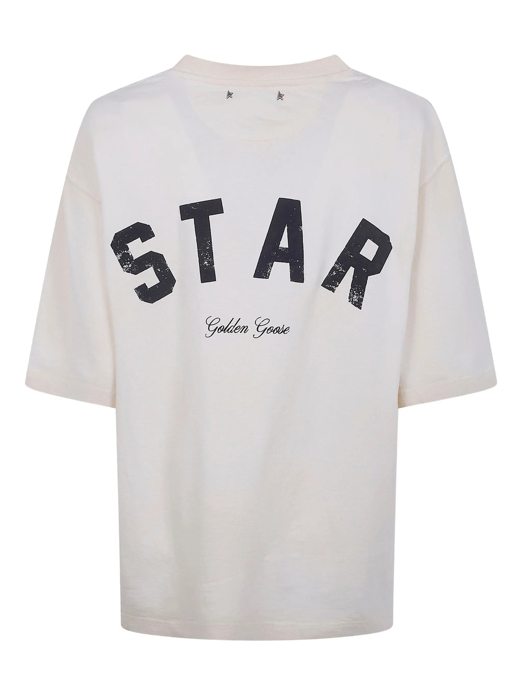 STAR/ UNISEX RELAXED FIT T-SHIRT/ COTTON JERSEY/ VINTAGE TREATMENT/ STAR GOLDEN GOOSE PRINT