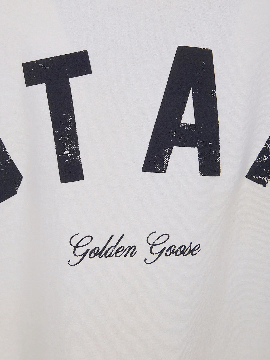 STAR/ UNISEX RELAXED FIT T-SHIRT/ COTTON JERSEY/ VINTAGE TREATMENT/ STAR GOLDEN GOOSE PRINT