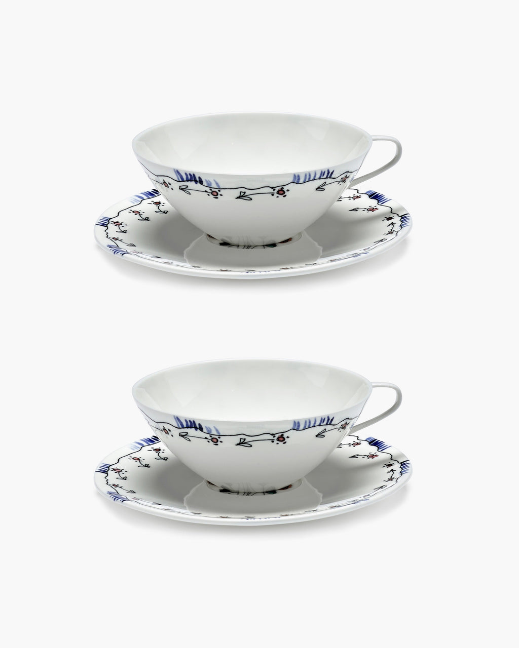 TEA CUP + SAUCER ANEMONE MILK MF (set 2 pz.)