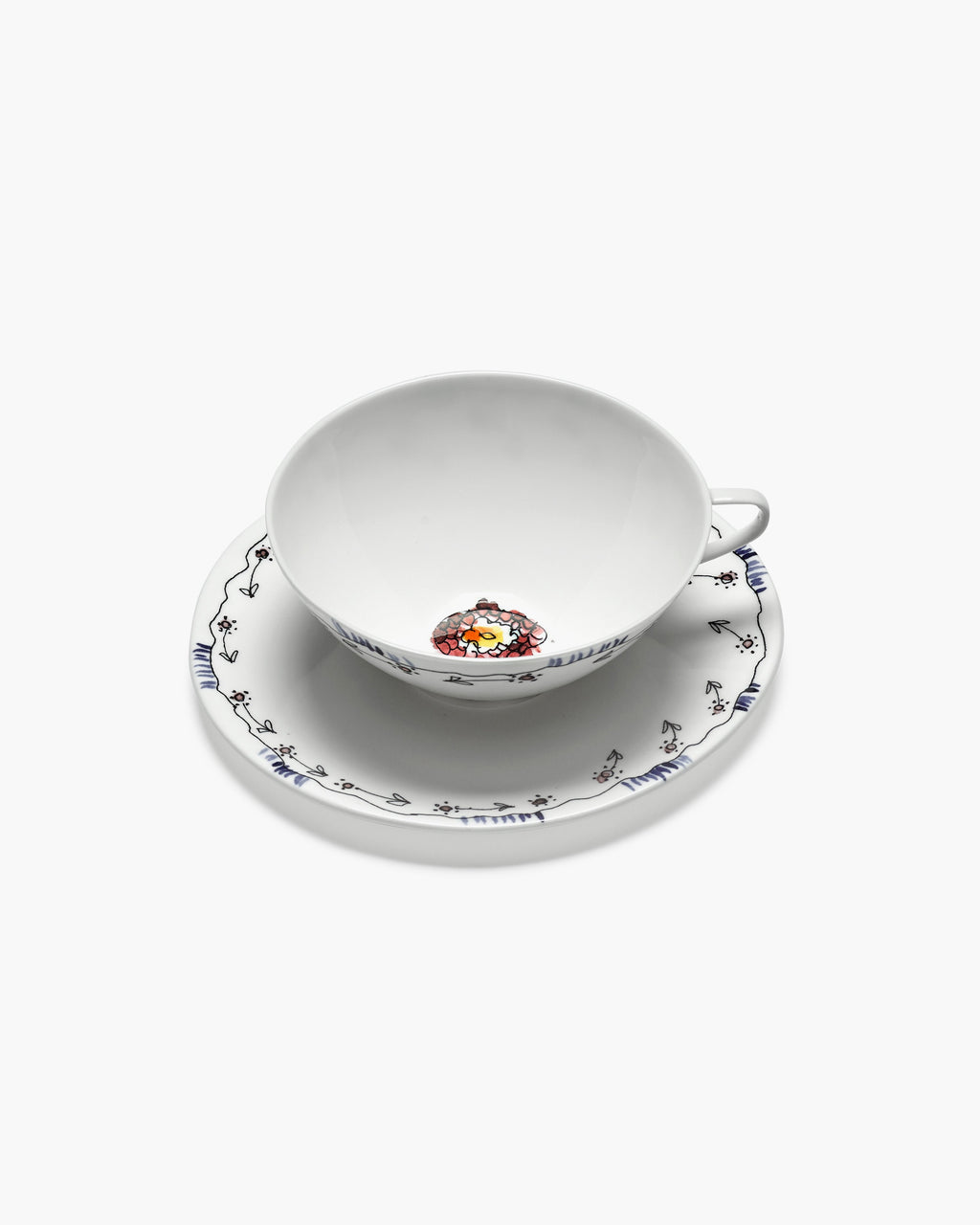 TEA CUP + SAUCER ANEMONE MILK MF (set 2 pz.)