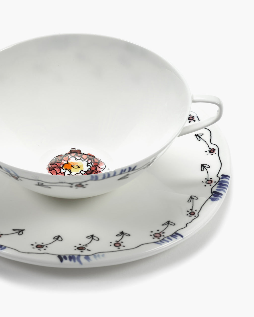 TEA CUP + SAUCER ANEMONE MILK MF (set 2 pz.)