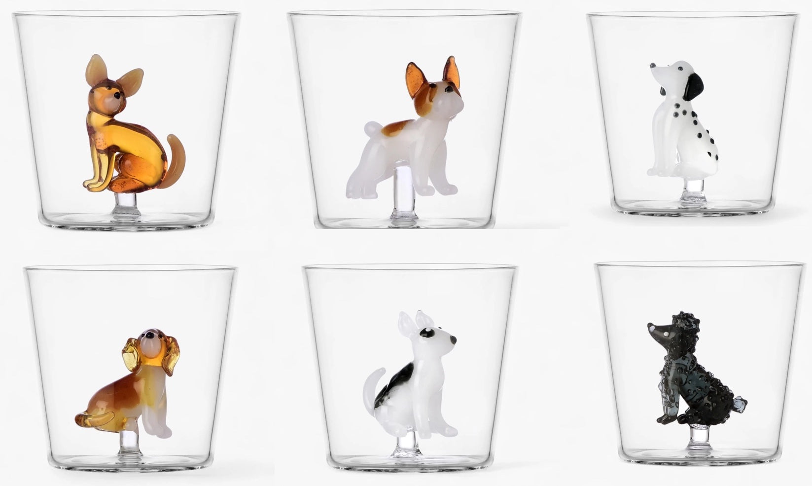 DOGS Tumbler assortiti (Bull Terrier, Golden Retriver, Dalmata, Chihuahua, French Bulldog, Barboncino)