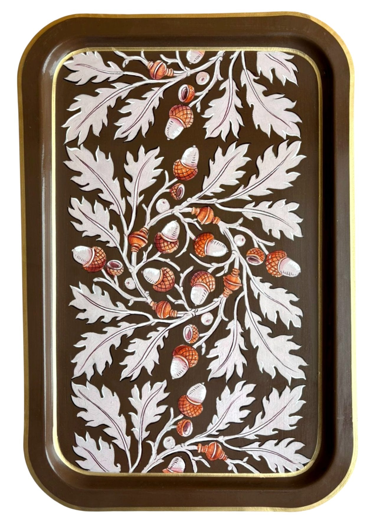 FLAT RECTANGULAR IRON TRAY- ACORN