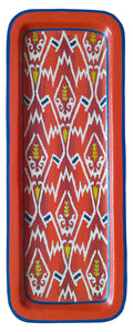 IKAT HAND-PAINTED IRON TRAY